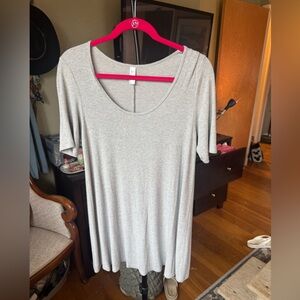 American Apparel Light Gray Short Sleeve Dress